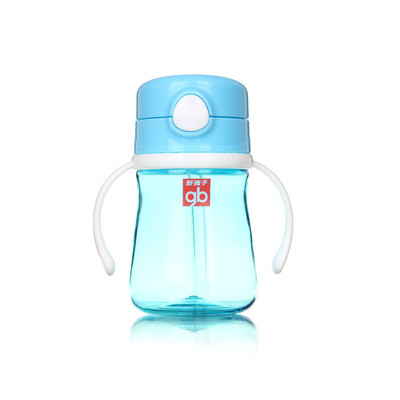 

Jingdong supermarket] gb good boy good child crystal through straw training cup with grip (pink blue) 240ml