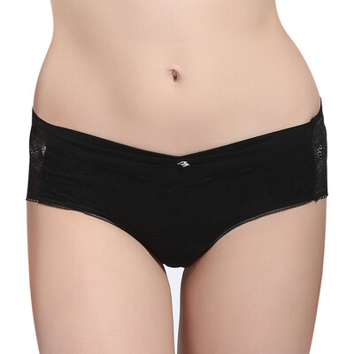 

Ladies Ladies Underwear Hollow Lace Lingerie Bags Hip Sexy Transparent Underwear Breathable Seamless Pants Black Color 2 Pie