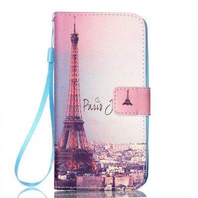 

Eiffel Tower Design PU Leather Flip Cover Wallet Card Holder Case for LG K8