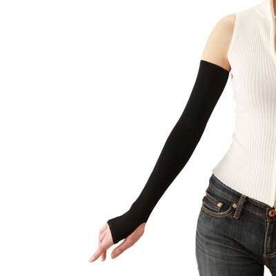 

Jingdong supermarket woman&39s desire network structure breathable ice feeling sweat sunscreen UV UPF50 sleeve black