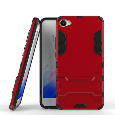 

Красный Slim Robot Armor Kickstand Ударопрочный жесткий корпус из прочной резины для MEIZU X