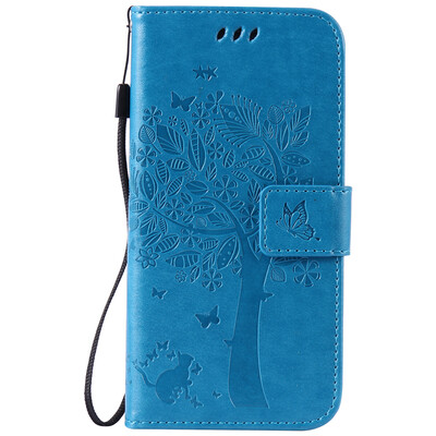 

Blue Tree Design PU кожа флип Обложка Кошелек Карты Держатель чехол для SAMSUNG S6