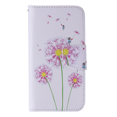 

Pink Dandelion Design Кожа PU откидной крышки Кошелек для карты Держатель для SAMSUNG S7