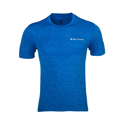 

361 degrees men round neck short T-shirt 651622109-3 sea water variegated M