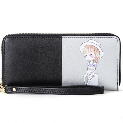 

Fashion style kangaroo (BANDICOOT) wallet Europe and the United States fashion vertical section of long wallet ladies hand holding package 0009 short hair