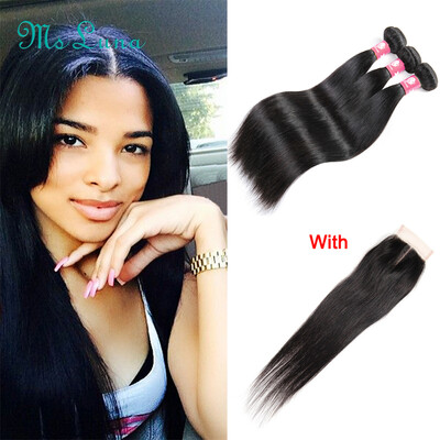 

Brazilian Virgin Hair With Closure Brazilian Virgin Hair 3 Bundles Human Hair With Closure Brazilian Straight Hair With Closure