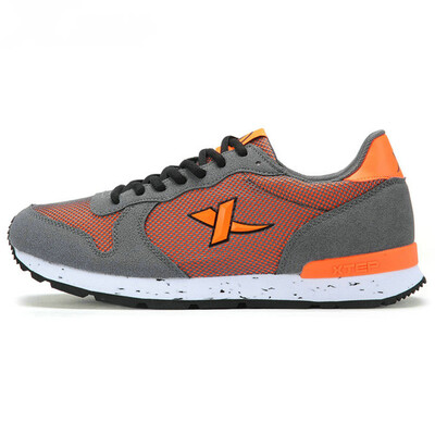

(XTEP) men's shoes sports shoes running shoes light breathable non-slip wear-resistant men's casual shoes 984219119220 gray orange 41 yards