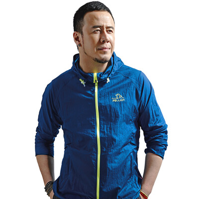 

Pellie and PELLIOT outdoor sunscreen skin clothing men and women light breathable fast clothing 1731 male blue color M