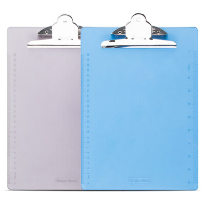 

Guangbo highBo A4 quality PP writing board clip folder plate with the scale butterfly clip random WJ6103