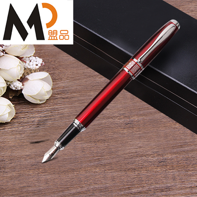 

League pen, student calligraphy, metal pen, FP-5804 black, red, gold pen, gift pen