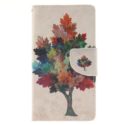 

Colorful tree Design PU Leather Flip Cover Wallet Card Holder Case for LG G4c/G4 Mini