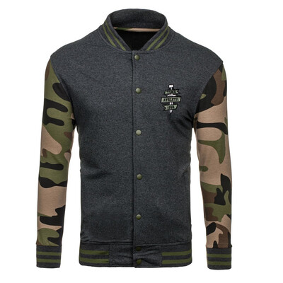 

New Mens Fashion Slim Long Sleeve Stitching Color Coat
