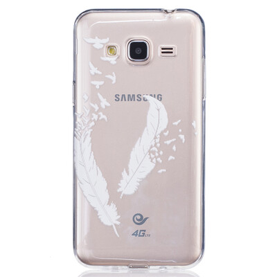 

Feather Dress girl Pattern Soft Thin TPU Rubber Silicone Gel Case Cover for SAMSUNG Galaxy J3 2016J310