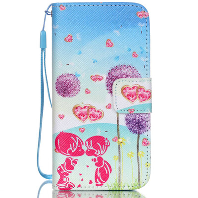 

Couple Design PU Leather Flip Cover Wallet Card Holder Case for IPHONE 5G