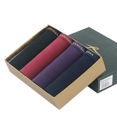 

Langsha Underwear Male Comfortable Men&39s Underwear Sexy Stretch Cotton Men&39s Triangle Underwear 4 Gift Box Blend 185