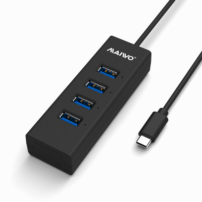 

Mai Wo MAIWO KH304C high-speed 4-port USB30 hub HUB splitter Type-C black