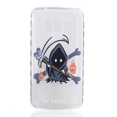 

Grim Reaper Pattern Soft Thin TPU Rubber Silicone Gel Case Cover for LG K10