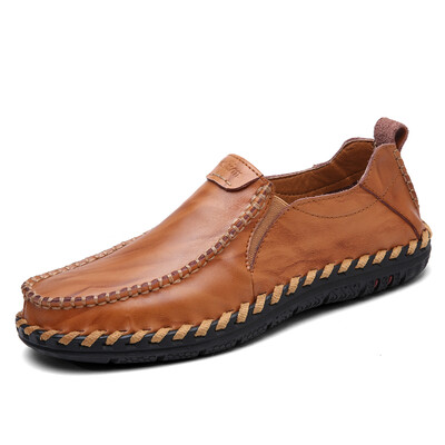 

VisMix YH702 Вождение Обувь Doudou Cowhide Breathable Легко Ручная Повседневная Кожаная Обувь Fashion Tide Set - Brown 43