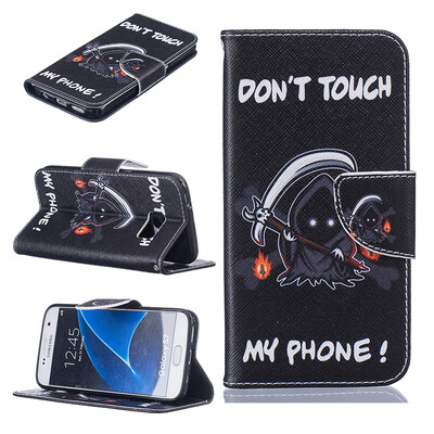 

Grim Reaper Design PU Leather Flip Cover Wallet Card Holder Case for SAMSUNG GALAXY S7