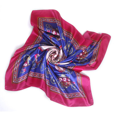 

NANJIREN Women's Big Square Scarf Imitated Silk Satin Kerchief Headcloth