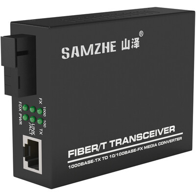 

Shanze (SAMZHE) SZ-G1400T Gigabit волоконно-оптический приемопередатчик одномодовый одноволоконный конвертер несущего класса SC-интерфейс передатчик внешнего источника питания 25KM single