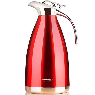 

Wei Ai insulation pot household thermos bottle hot pot thermos 304 stainless steel European insulation kettle 2L deep red