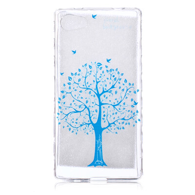 

Blue tree Pattern Soft Thin TPU Rubber Silicone Gel Case Cover for SONY Xperia Z5 Mini