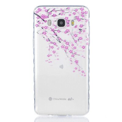 

Peach blossom Pattern Soft Thin TPU Rubber Silicone Gel Case Cover for SAMSUNG Galaxy J5 2016/J510