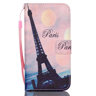 

Eiffel Tower Design PU Leather Flip Cover Wallet Card Holder Case for SAMSUNG S6