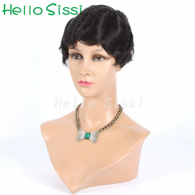 

Short Lace Front Human cut Bob Hair Glueless Brazilian Virgin  lace Wigs For Black Women
