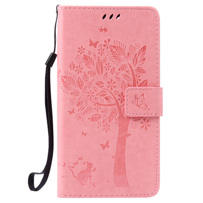 

Pink Tree Design PU кожа флип крышку кошелек карты держатель чехол для WIKO PULP FAB 4G