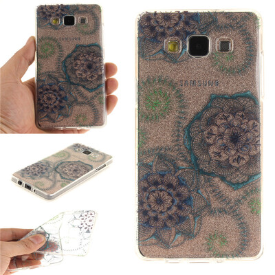 

Blue&green dream flower Pattern Soft Thin TPU Rubber Silicone Gel Case Cover for SAMSUNG GALAXY A3