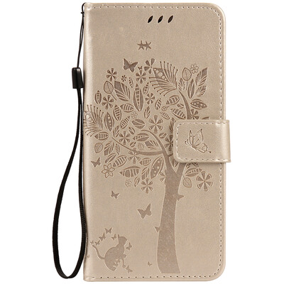 

Gold Tree Design Кожа PU флип крышки Кошелек Карты Держатель чехол для IPHONE 7 PLUS