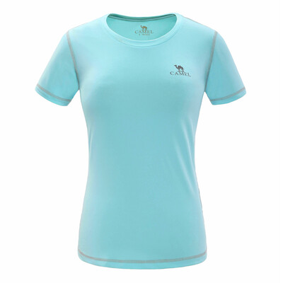 

Camel CAMEL outdoor sports T-shirt couples breathable round neck sports fashion short-sleeved T-shirt female A7S1U7204 pink blue S