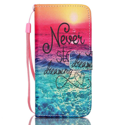 

Sunset Dream Design PU Leather Flip Cover Wallet Card Holder Case for IPHONE 5S