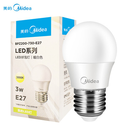 

Midea (Midea) Светодиодная лампа 3W E27 Большая винтовая база 3000K Warm White Single