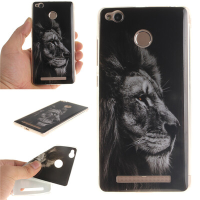 

Black lion Pattern Soft Thin TPU Rubber Silicone Gel Case Cover for XIAOMI RedMi 3X