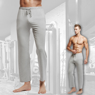 

Playboy 3741 home service pajamas male pure cotton home pants male spring and summer rendering pants light gray XL