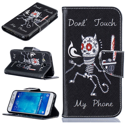 

Bone Design PU Leather Flip Cover Wallet Card Holder Case for SAMSUNG GALAXY J5