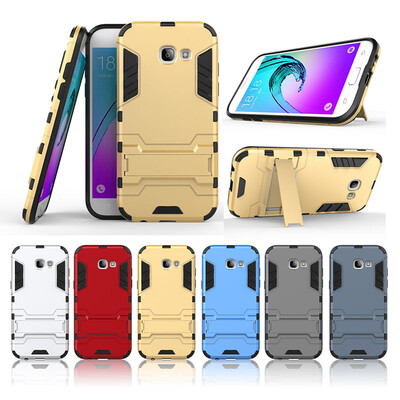 

Gold Slim Robot Armor Kickstand Shockproof Hard Rugged Rubber Back Case For SAMSUNG GALAXY A5 2017A520