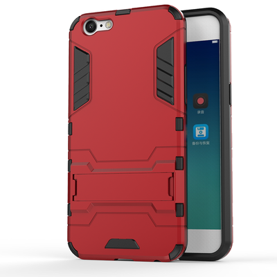 

Красный Slim Robot Armor Kickstand Ударопрочный жесткий корпус из прочной резины для OPPO A39