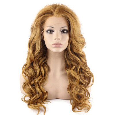 

Iwona Synthetic Hair Lace Front Long Wavy Blonde Mix Brown Wig