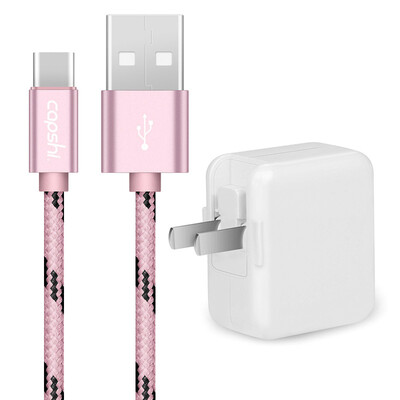 

Capshi Type-C data cable Andrews charging line 1 m rose gold + 2A mobile phone charger plug set U1 for Huawei P9 / mate9 / glory V8 / music / millet 5