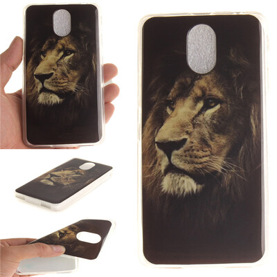 

Lions Pattern Soft Thin TPU Rubber Silicone Gel Case Cover for Lenovo VIBE P1m