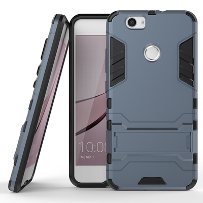 

Темно-синий Slim Robot Armor Kickstand Ударопрочный жесткий корпус из прочной резины для HUAWEI Nova plus