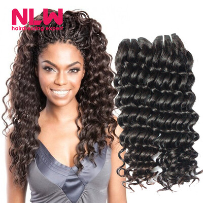 

N..W. 10A Brazilian virgin human hair 3 bundles Deep wave hair extensions