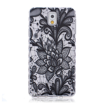 

Black Rose Pattern Soft Thin TPU Rubber Silicone Gel Case Cover for SAMSUNG GALAXY Note 3