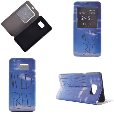 

Wild Free Design Кожа PU откидной крышки Кошелек для карты Держатель чехол для Samsung Galaxy S6 Edge Plus