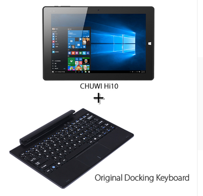 

10.1" Chuwi Hi10 Windows 10+Android 5.1 Ultrabook Tablet PC Quad Core 4GB / 64GB