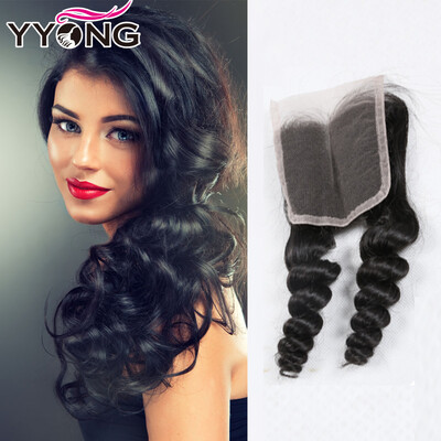 

8A Индийское кружевное закрытие 4X4 Кружевное закрытие Loose Wave Human Hair Closure Free Middle 3 Part Top Lace Closure Can Bleached Knots 1B #